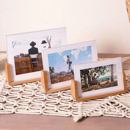 float frame for tabletop or wall with magnetic photo holder