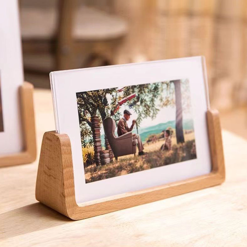 float frame for tabletop or wall with magnetic photo holder